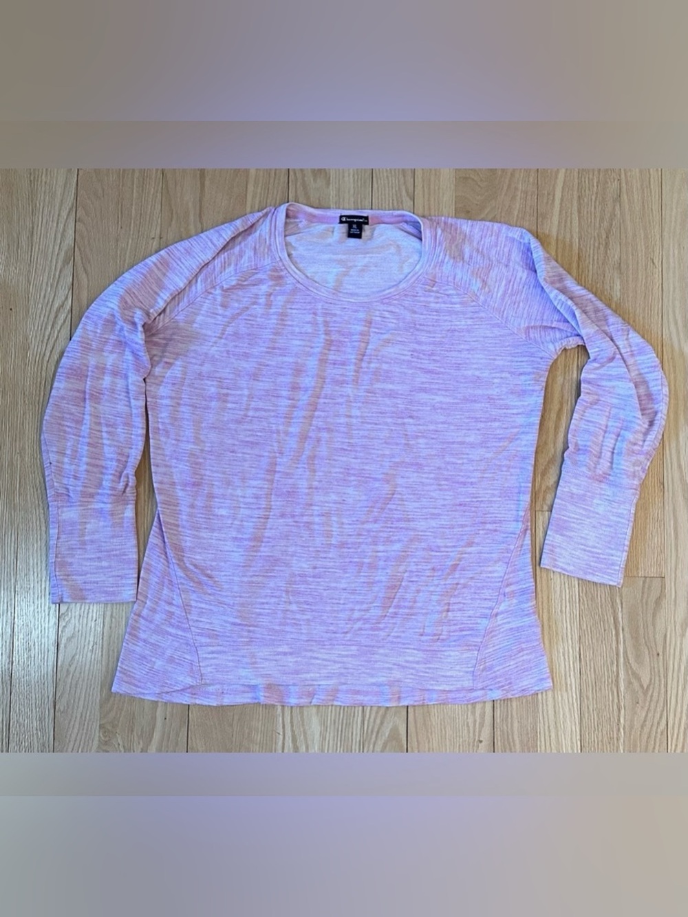 Women’s Champion Long-sleeved Athletic Top, Pink, Size XL